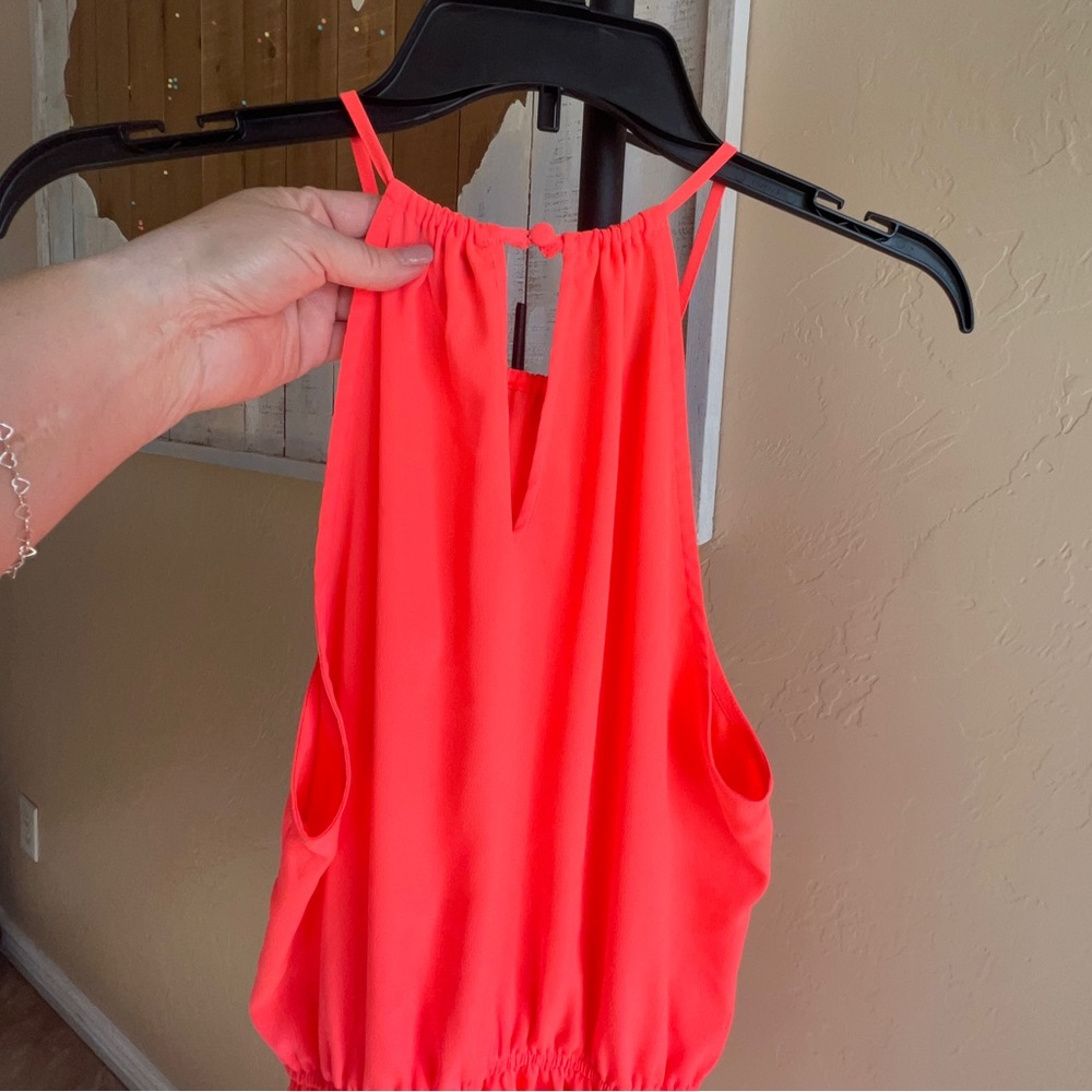 American Eagle womens halter top midi dress, gorgeous color- coral. Sz S/P - Picture 6 of 16